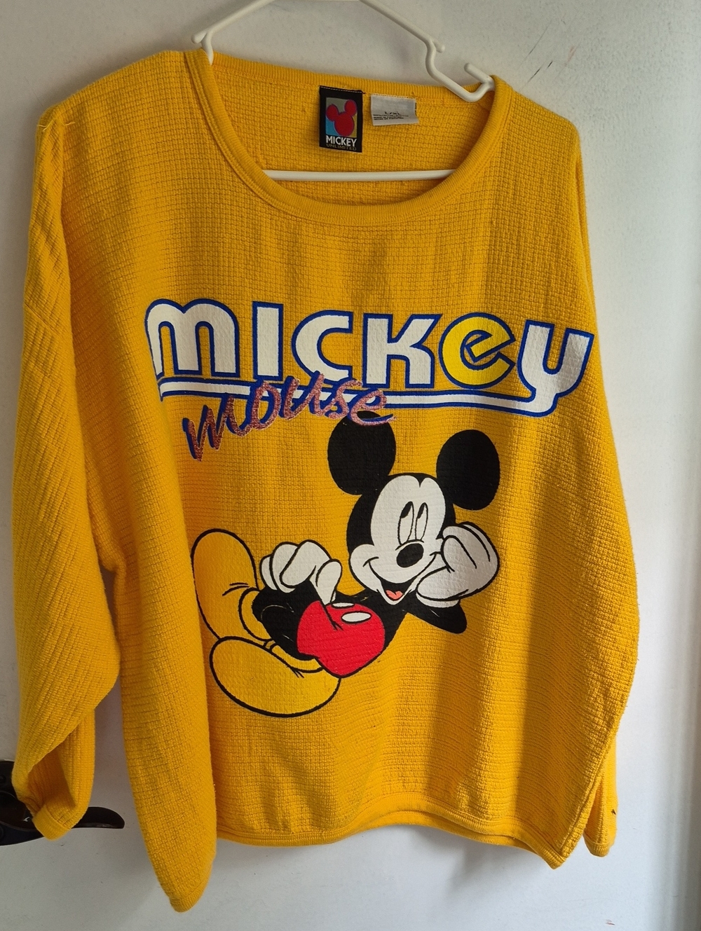 Disney Yellow Mickey Mouse Graphic Sweatshirt